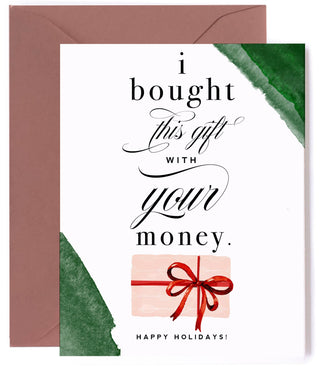 Kitty Meow Boutique - Husband Funny Christmas Holiday Greeting Card for Him
