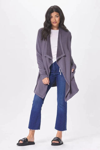 LA Made Newport Draped Plush Cardi