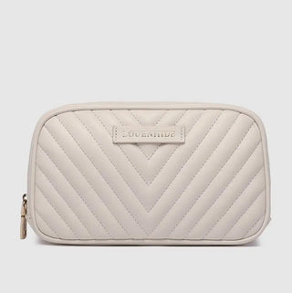 Louenhide Lacey Quilted Makeup Bag - Vanilla