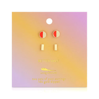 Lucky Feather Better Half - Half Circle + Bar Studs