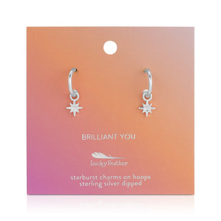 Lucky Feather Brilliant You - Starburst Hoops