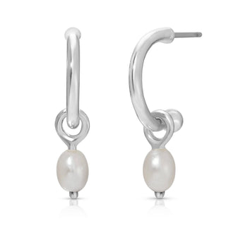 Lucky Feather Lovely You - Pearl Hoops
