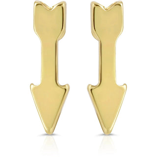 Positive Directions - Gold Arrow Earrings 