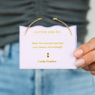 Lucky Feather Connection Cuff Bracelet