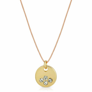 Lucky Feather New Moon Gold Sparkle Necklace