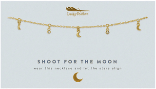 Lucky Feather Dangle Necklace