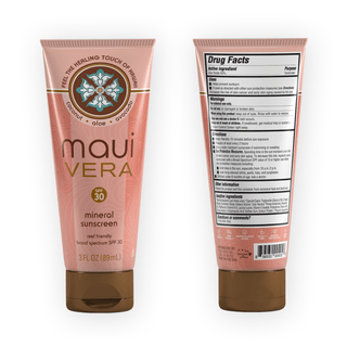 MAUI VERA INC. - Maui Vera Reef-Friendly Mineral Sunscreen SPF 30: 3.0 oz