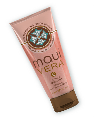 MAUI VERA INC. - Maui Vera Reef-Friendly Mineral Sunscreen SPF 30: 3.0 oz