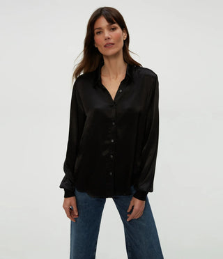 Michael Stars Meredith Satin Button Down Shirt