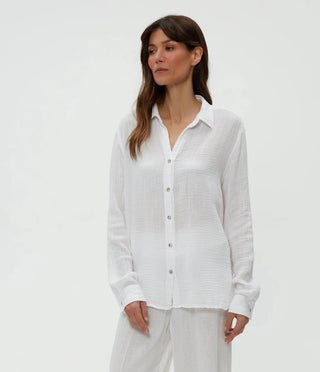 Michael Stars Leo Gauze Button Down Shirt