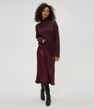 michael stars leila bias cut midi skirt