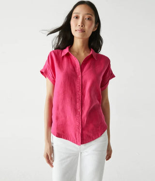 Michael Stars Charlie Linen Button Down Shirt - Taryn x Philip Boutique