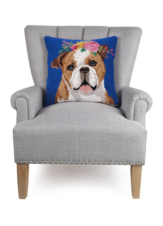 Peking Handicraft - Floral Bulldog Hook Pillow