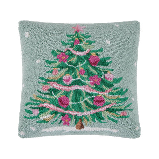 Peking Handicraft - Pink & Green Christmas Tree Hook Pillow