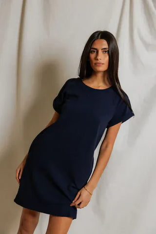 perfectwhitetee laurie japanese jersey raglan short sleeve dress