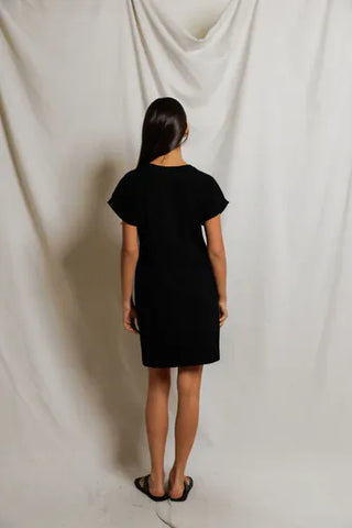 perfectwhitetee laurie japanese jersey raglan short sleeve dress
