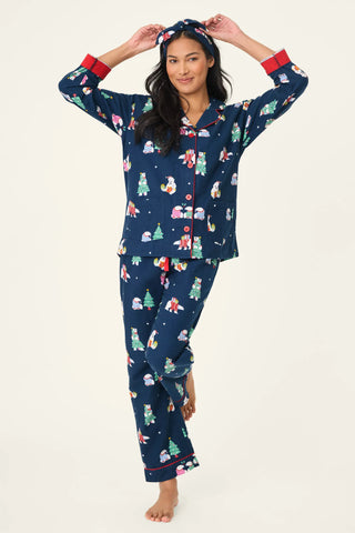 PJ Salvage Woman's Bearly Awake 3-Piece Flannel PJ Set