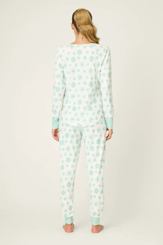PJ Salvage Snowflake Wishes Pointelle Pants Set