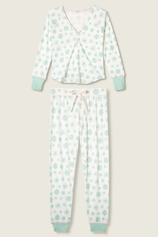 PJ Salvage Snowflake Wishes Pointelle Pants Set