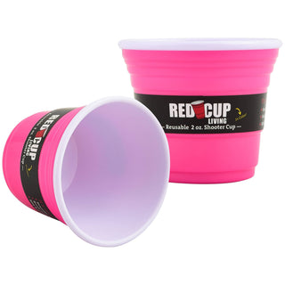 Red Cup Living Reusable 2 oz. Shooter Cup in pink. 