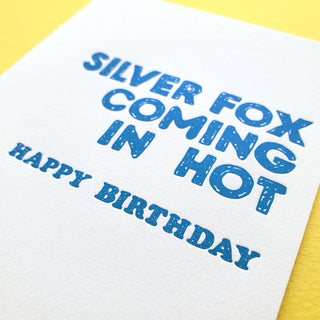 Silver Fox Birthday Card