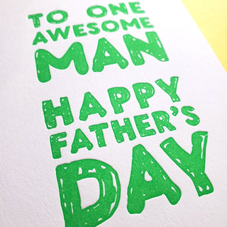Richie Designs - Happy Fathers Day Greeting Card - 
Awesome Dad or Step Dad