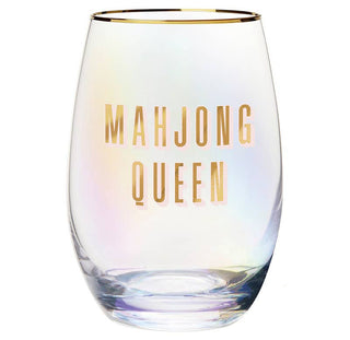 Santa Barbara Design Studio by Creative Brands - Gold Foil Stemless Wine Glass - Mahjong Queen
