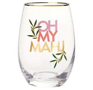 Santa Barbara Design Studio by Creative Brands - Gold Foil Stemless Wine Glass - Oh My Mahj