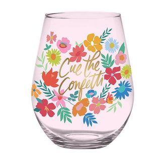 Stemless Jumbo 30oz Wine Glass - Cue The Confetti