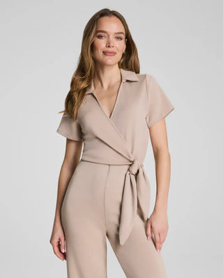 SPANX AirEssentials® Collared Tie-Waist Jumpsuit