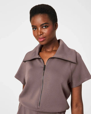 spanx airessentials half zip jumpsuit