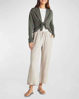 splendid sami open tie cardigan olive