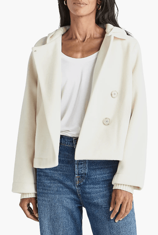 Splendid Jourdan Hooded Crop Knit Peacoat - Taryn x Philip Boutique
