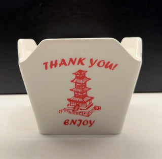 Ceramic Chinese Take-Out Candle: White Tea &: Ginger Candle • 15oz