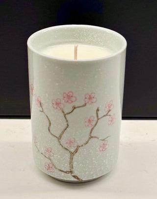 Cherry Blossom Tea Cup Candle | Sea Mist