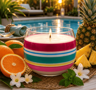 Citrus Splash Scented 14oz Candle in a 15oz Wine Glass