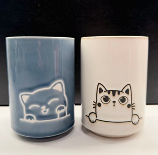 Cozy Cat Tea Cup 10oz Candle • Asian Sandalwood