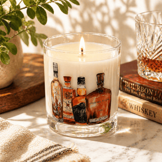 Whiskey Glass 9oz Candle • Double Oak