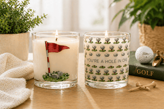 Whiskey Glass 9oz Golfing Candle • Putting Green