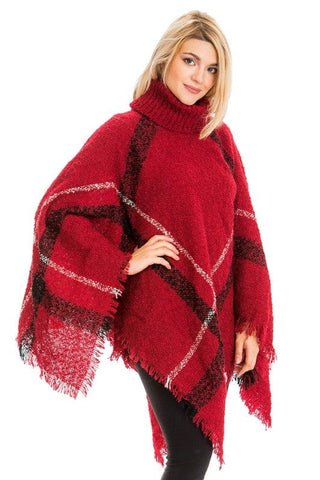 Blanket Turleneck Sweater Poncho - Taryn x Philip Boutique
