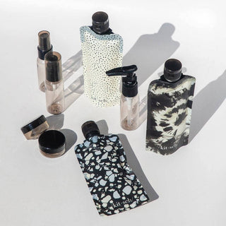Refillable Ultimate Travel 11pc Set - Black & Ivory - Taryn x Philip Boutique