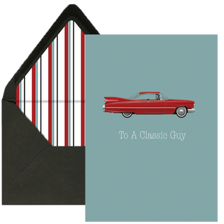 classic car greeting card