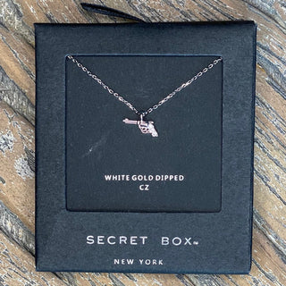CZ Gold Dipped Western Gun Necklace - Taryn x Philip Boutique