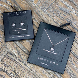 CZ Gold Dipped Cowboy Badge Necklace - Taryn x Philip Boutique